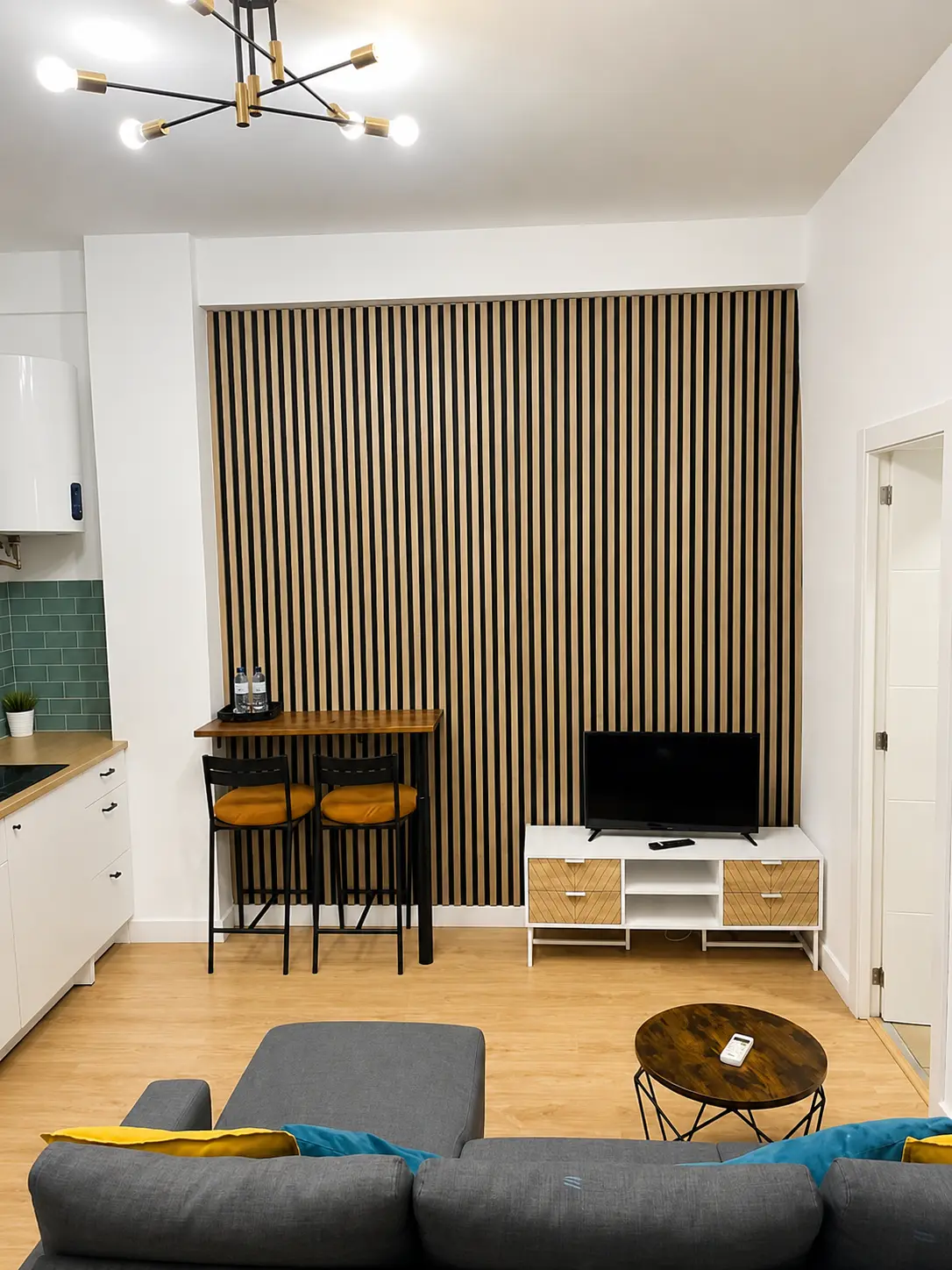 Bedroom with two windows